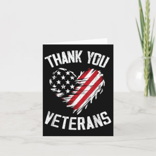 Vielen Dank Veterans Patriotic American Flag Veter Karte
