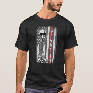 Vielen Dank Veterans Proud USA Flag Veterans Tag V T-Shirt