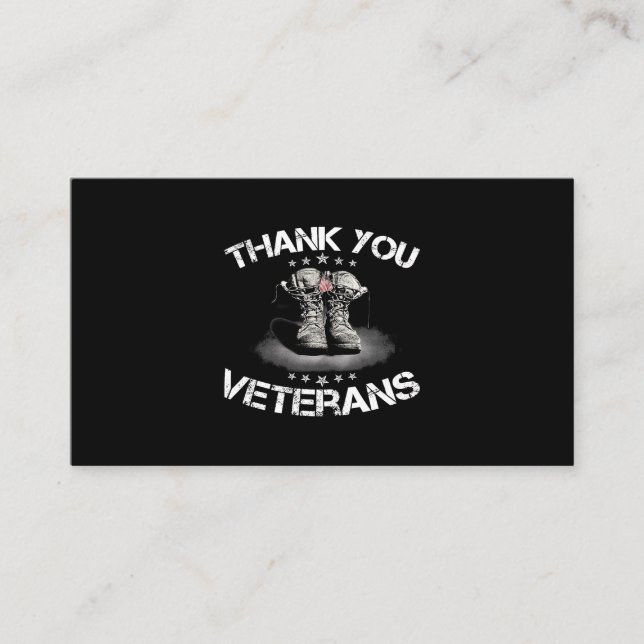 Vielen Dank Veterans Shirts Proud Veteran Day Vate Visitenkarte (Vorderseite)