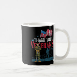 Vielen Dank Veterans Us Flag Patriotic Soldier Mit Kaffeetasse