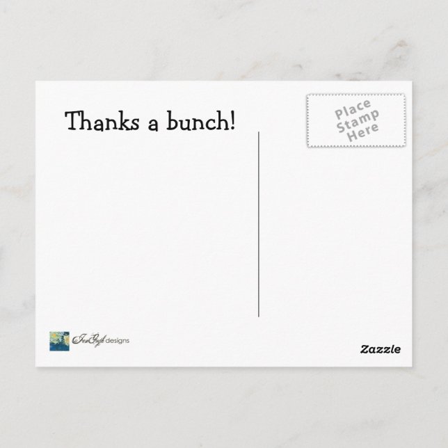 Vielen Dank - Vielen Dank an die Postkarte (Rückseite)