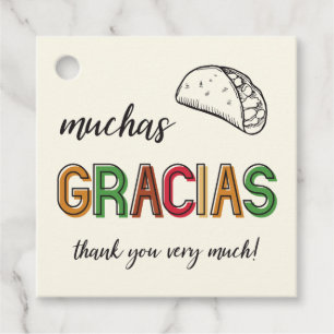 Vielen Dank, vielen Dank Taco-Party Geschenkanhänger
