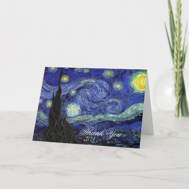Vielen Dank. Vincent van Gogh, Starry Night Dankeskarte (Vorderseite)