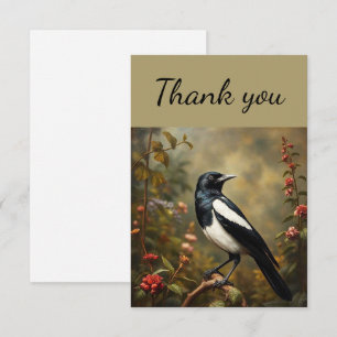 Vielen Dank, Vintag Magpie Bird Dankeskarte