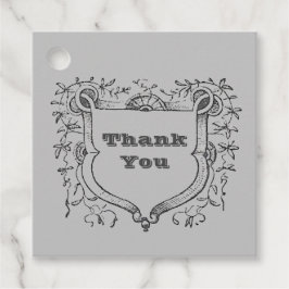 Vielen Dank Vintag Schild Schwarz Graue Wertschätz Geschenkanhänger