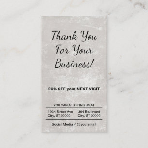 Vielen Dank Visitenkarte