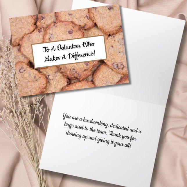 Vielen Dank, Volunteer Chocolate Chip Cookies Dankeskarte (Von Creator hochgeladen)