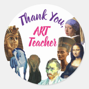 Vielen Dank vom Art Teacher Runder Aufkleber
