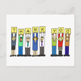 Vielen Dank von der Fraktion, Cartoon People. Postkarte