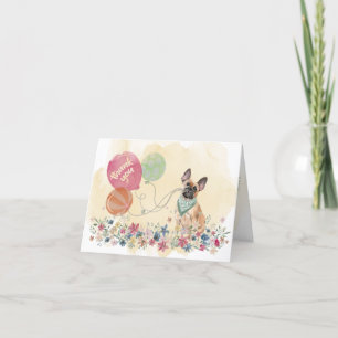 Vielen Dank von Ihnen und Französisch Bulldog und  Dankeskarte