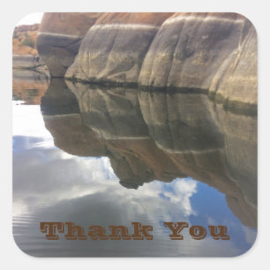 Vielen Dank Wasser Reflection Foto Arizona Landsch Quadratischer Aufkleber