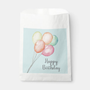Vielen Dank Watercolor Balloons Blue Geschenktütchen
