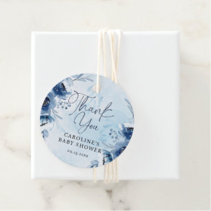Vielen Dank Watercolor Blue It a Boy Baby Dusche Geschenkanhänger