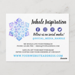 Vielen Dank Watercolor Mandala Metaphysische Yoga Postkarte