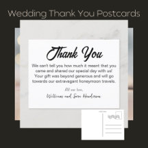 Vielen Dank_Wedding Gäste Vielen Dank Postkarten