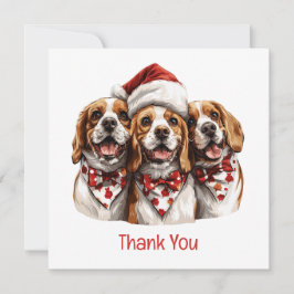 Vielen Dank Weihnachten Beagle Hunde Dankeskarte