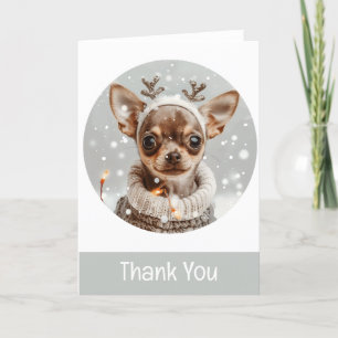 Vielen Dank Weihnachten Chihuahua Reindeer Dog Dankeskarte