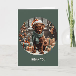 Vielen Dank Weihnachten Labrador Retriever Dog Dankeskarte