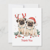 Vielen Dank Weihnachten Mops Hunde