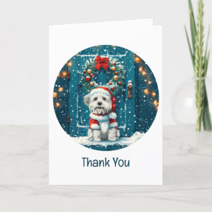 Vielen Dank Weihnachten Shih Tzu Dogs Dankeskarte