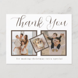 Vielen Dank Weihnachts-Foto Postcard Postkarte