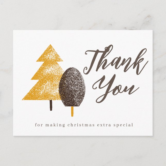 Vielen Dank Weihnachts-Postkarte Postkarte (Vorderseite)