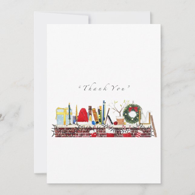 Vielen Dank - Weihnachts Theme Holiday Card Feiertagskarte (Vorderseite)