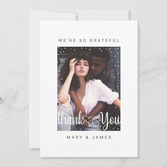 Vielen Dank Weihnachts Weihnachtsfotokarte Einladung (Vorderseite)