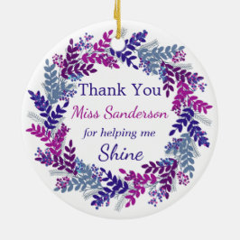 Vielen Dank Weihnachtsmann Lehrer Anerkennung Keramik Ornament