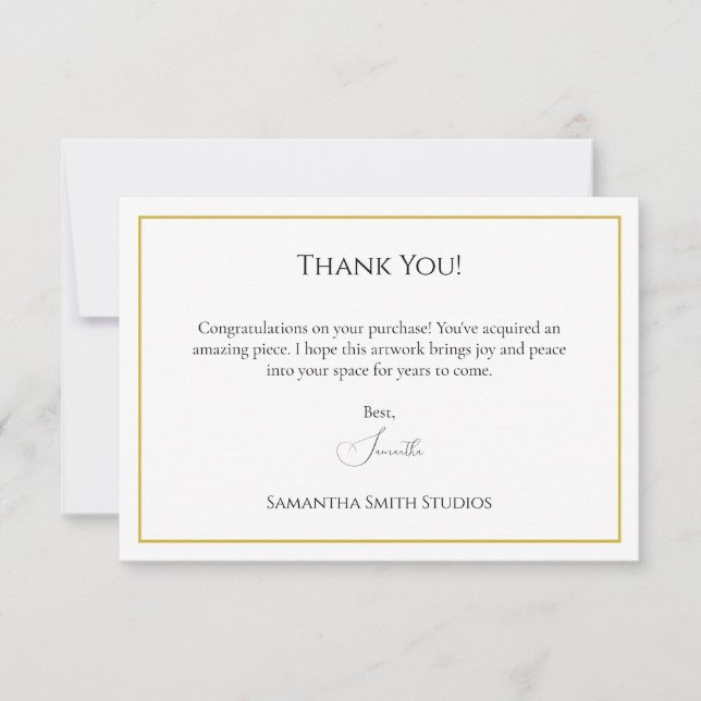 Vielen Dank, wenn jemand Ihre Kunstvorlage kauft Dankeskarte (Vorderseite)