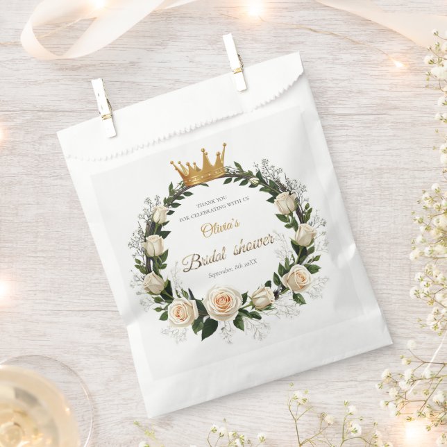 Vielen Dank White Roses & Baby's Atem Geschenktütchen (Ausgeschnitten)