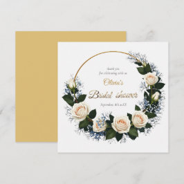 Vielen Dank White Roses & Blue Baby's Atem Dankeskarte