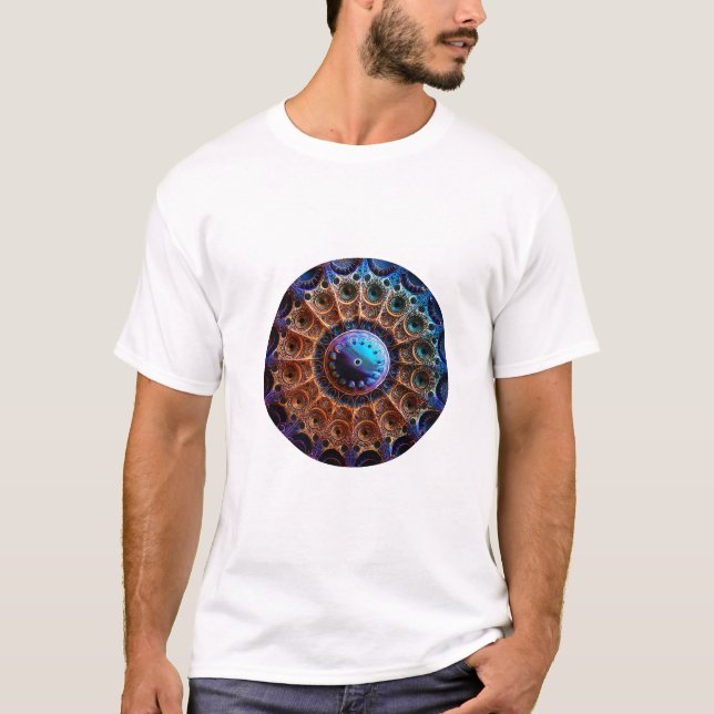 Vieles manipuliertes Mandelbrot-Fraktal T-Shirt (Vorderseite)