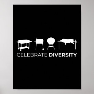 Vielfalt BBQ-Grill feiern Poster