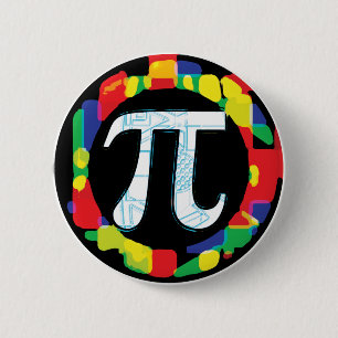 Vielfalt der Pi-Day-Symbole Button