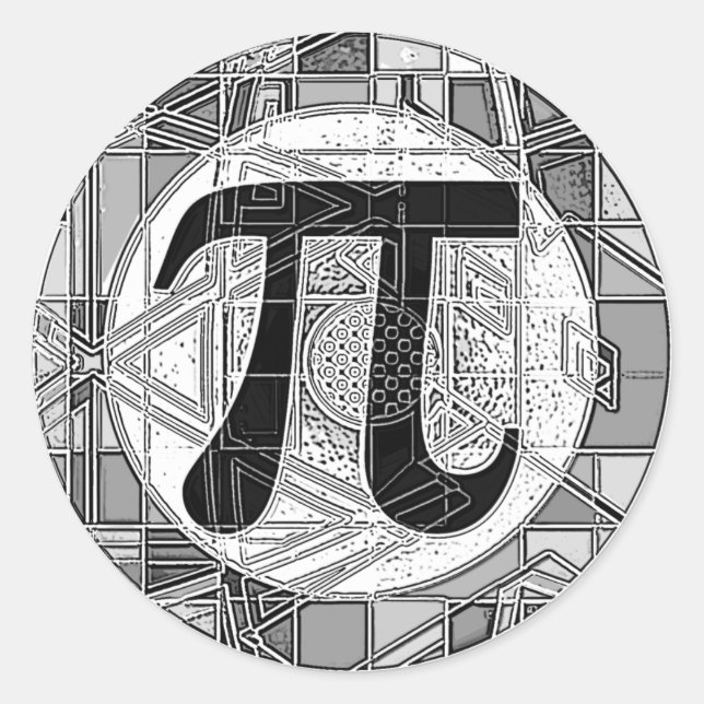 Vielfalt der Pi-Day-Symbole Runder Aufkleber (Vorderseite)