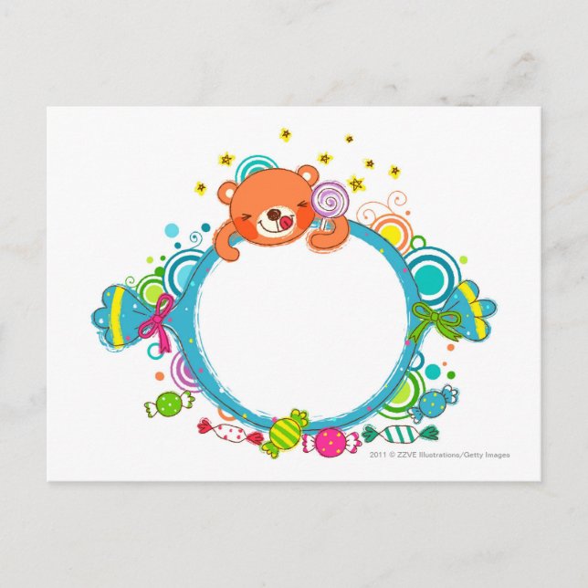 Vielfalt der Süßspeisen Postkarte (Vorderseite)