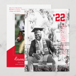 Vielfalt Sport Thema | 2 Foto Graduation Party Einladung