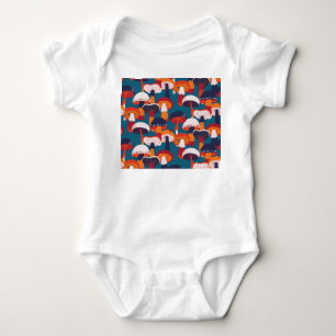 Vielfältige Pilze, Vintage nahtlose Abbildung. Baby Strampler