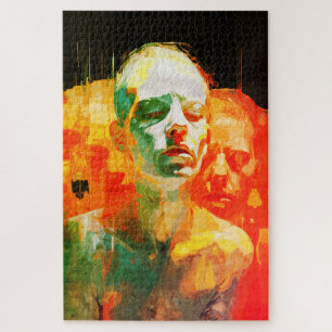 Vielfältigkeit des Geistes Abstraktes emotionales Puzzle
