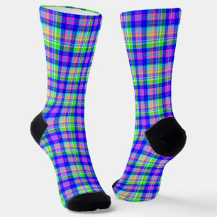 Vielfarbiger heller Nebel mit kariertem Muster Socken