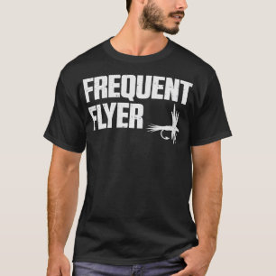 Vielflieger Lustiger Fliegenfischen Angeln Fischer T-Shirt