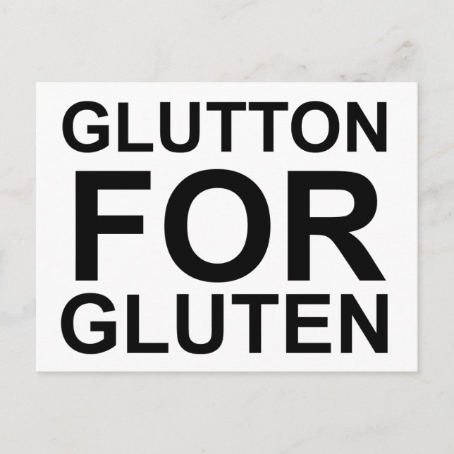 Vielfraß für Gluten Postkarte (Vorderseite)