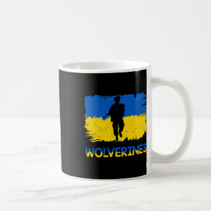 Vielfraße unterstützen die Ukraine Unterstützen Si Kaffeetasse