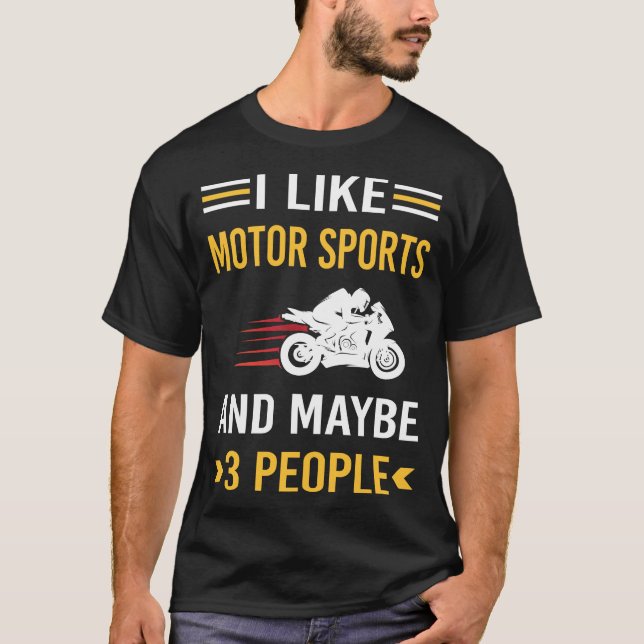 Vielleicht 3 Personen Motorsport T-Shirt (Vorderseite)
