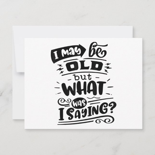 Vielleicht alt, aber was war ich Sprichwort lustig (Vorderseite)