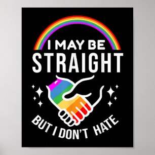 Vielleicht bin ich gerade, aber ich hasse LGBT-Gay Poster