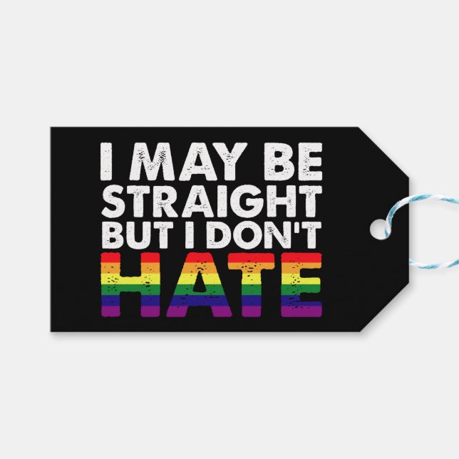 Vielleicht bin ich gerade, aber ich hasse nicht LG Geschenkanhänger (Vorderseite (Horizontal))