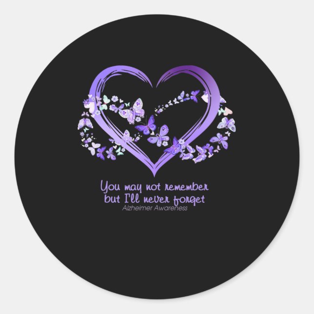 Vielleicht erinnern Sie sich nicht, aber ich werde Runder Aufkleber (Vorderseite)