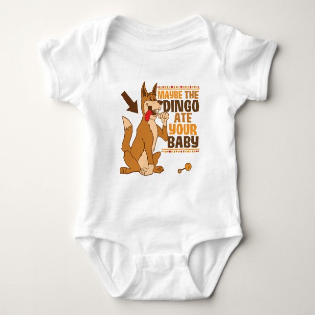 Vielleicht hat der Dingo Ihr Baby aufgetragen Strampler (Vorderseite)
